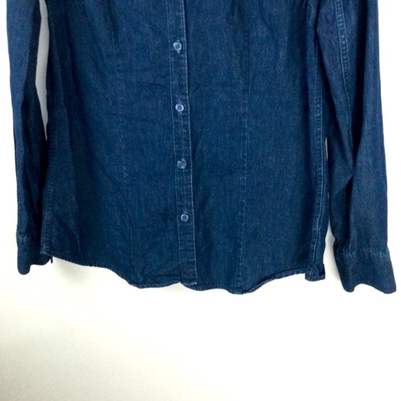 The Limited Denim chambray Button-Up Shirt womens size M - Picture 3 of 5